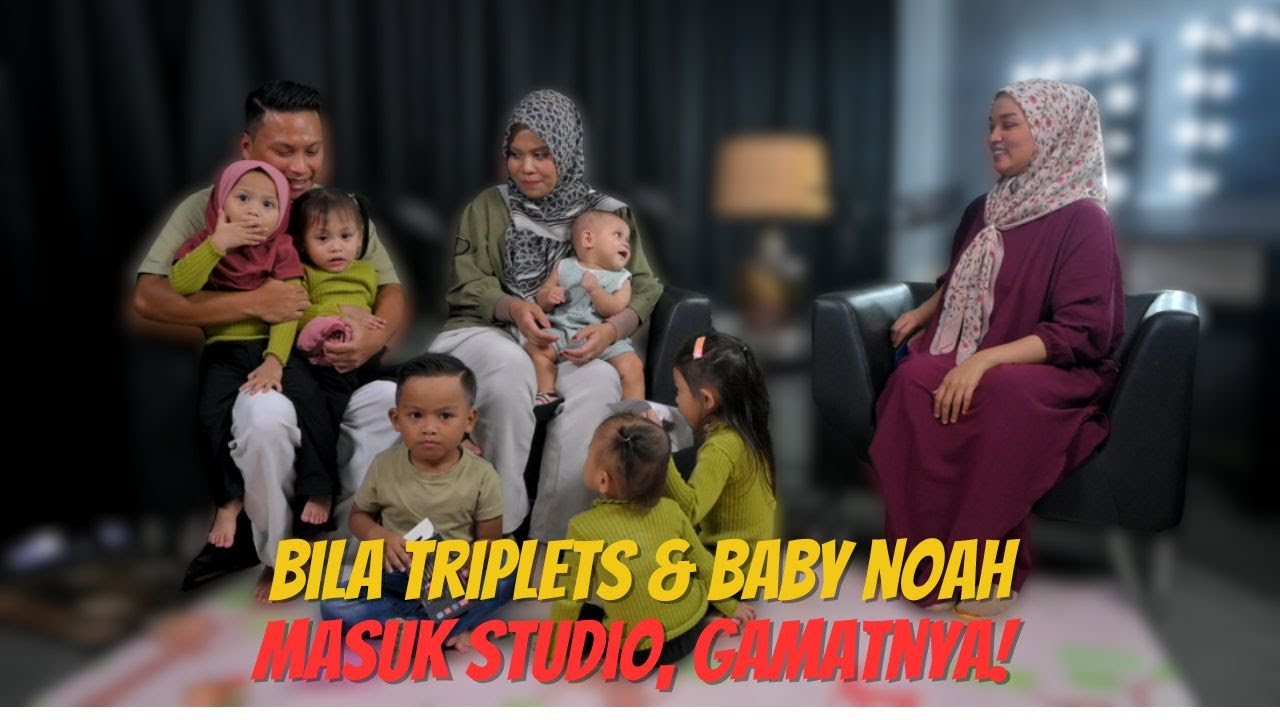 Bila Triplet & Baby Noah Masuk Studio, Gamatnya!